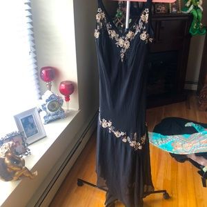 Black and pink strapped dress very flattering on size 12